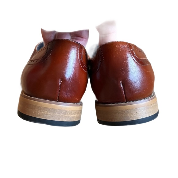 Men’s Stacy Adams Leather Dress Shoes, Sz. 8, Cognac main image 4